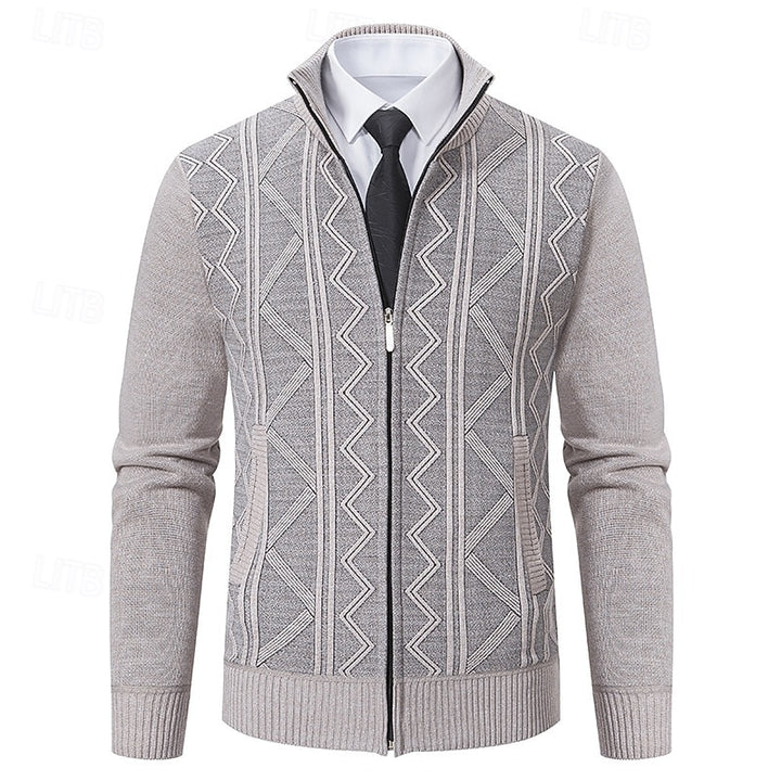 Fletcher | Textured Stand-Collar Cardigan