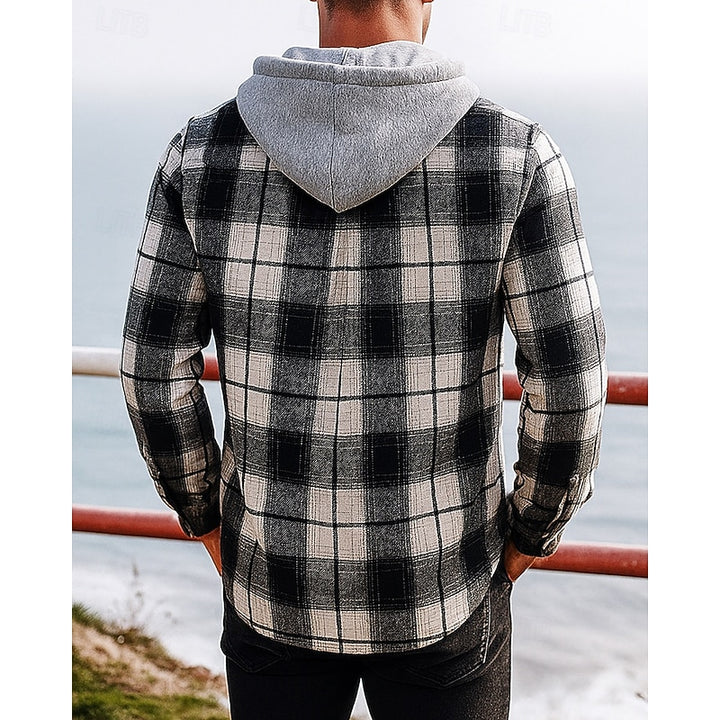 Thatcher | Hooded Checked Shirt Jacket