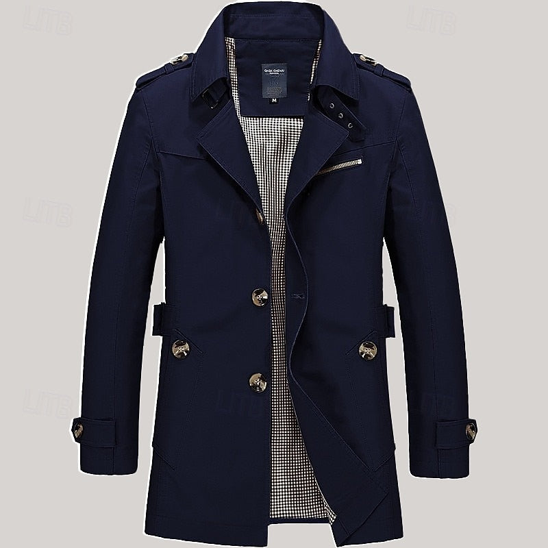 Caleb | Tailored Single-Breasted Trench Coat