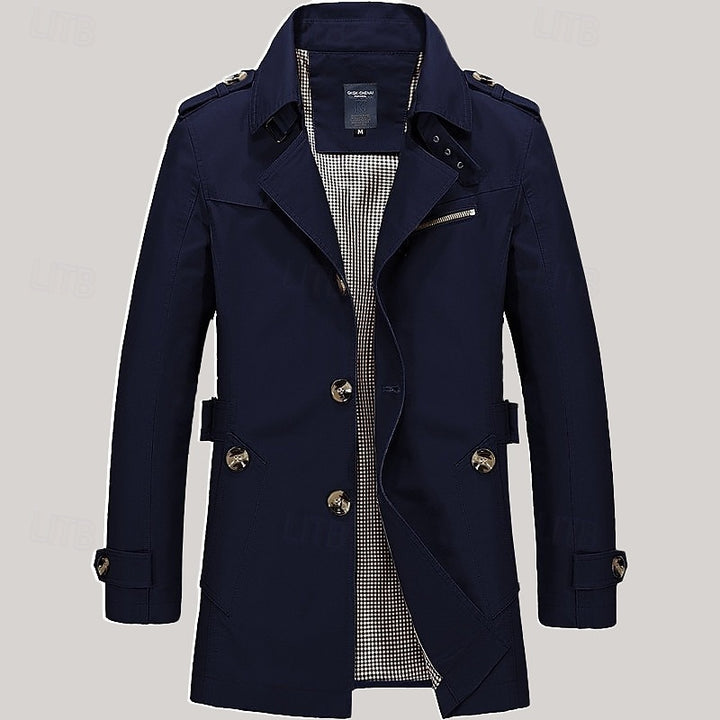 Caleb | Tailored Single-Breasted Trench Coat