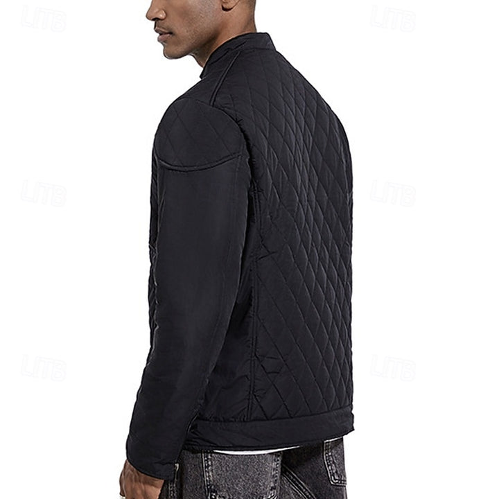 Carter | Diamond-Quilted Stand-Collar Jacket
