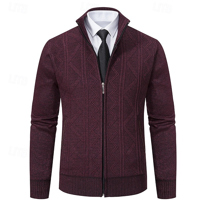 Fletcher | Textured Stand-Collar Cardigan