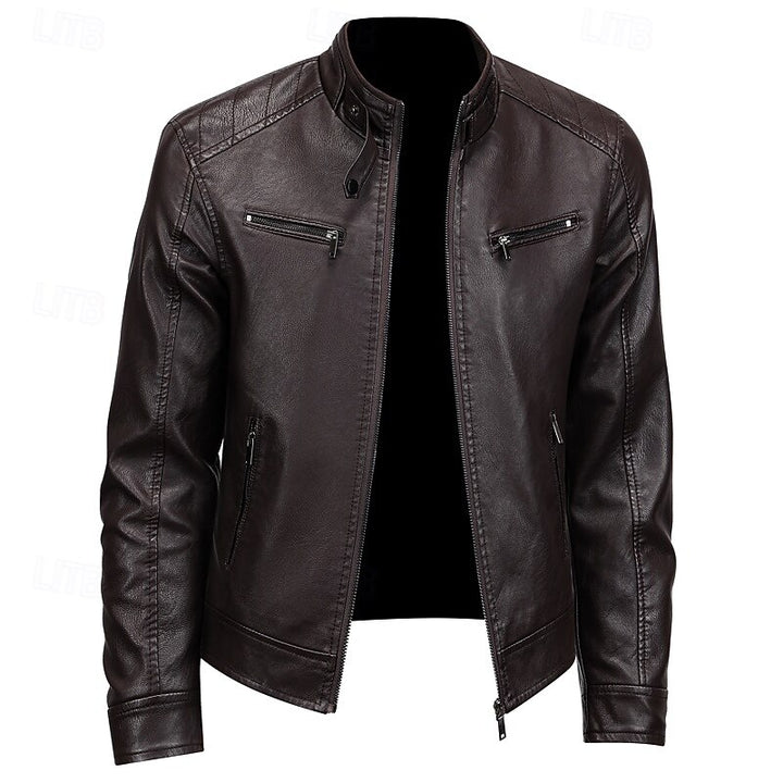 Caleb | Stand-Collar Moto Jacket
