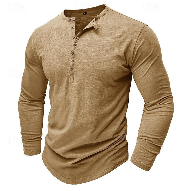 Nash | Classic Long-Sleeve Henley Shirt