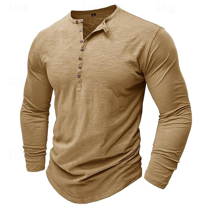 Nash | Classic Long-Sleeve Henley Shirt