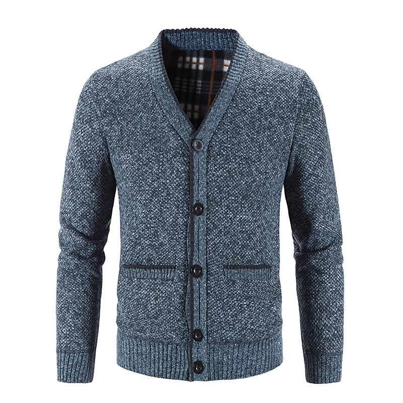 Hugh | Textured V-Neck Cardigan