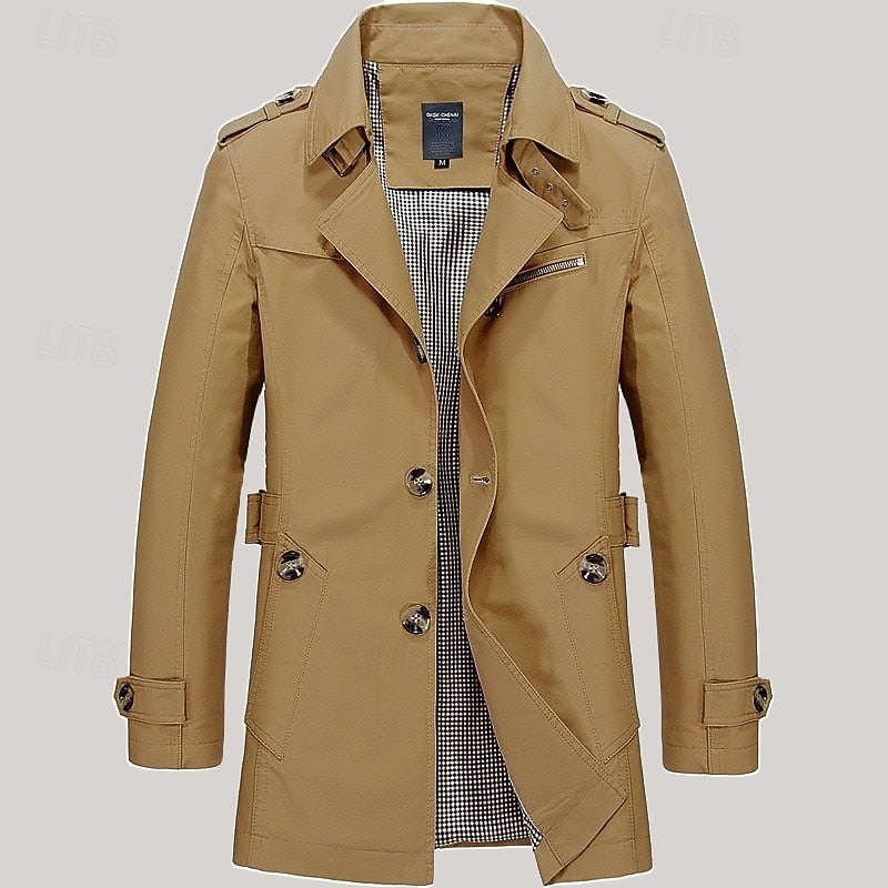 Caleb | Tailored Single-Breasted Trench Coat