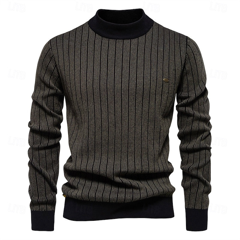 Gareth | Textured Mock Neck Jumper