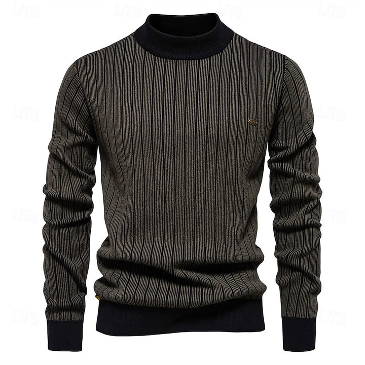 Gareth | Textured Mock Neck Jumper