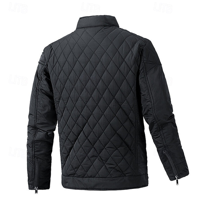 Carter | Diamond-Quilted Stand-Collar Jacket