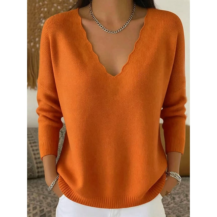 Margaret | Scalloped V-Neck Halloween Jumper