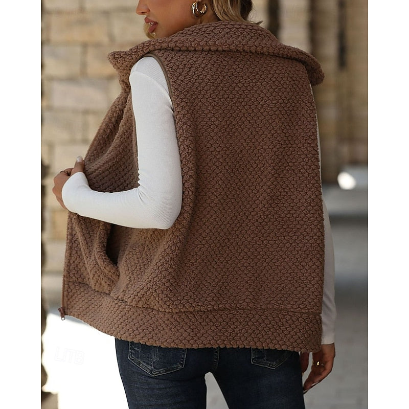 Margot | Cosy Textured Zip-Up Gilet