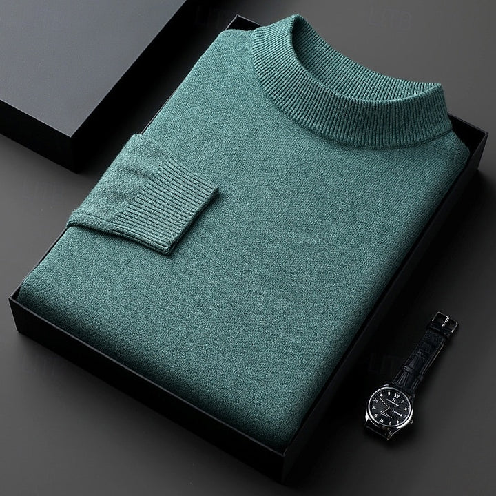 Garrett | Ribbed High-Neck Jumper