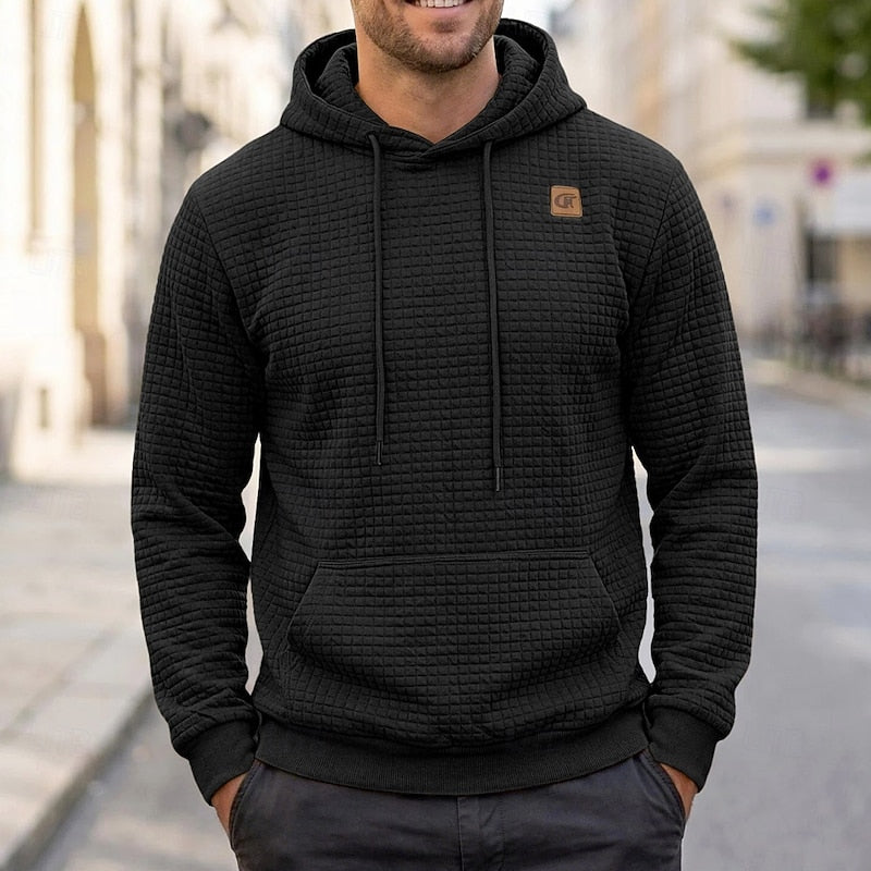 Merrick | Textured Hooded Pullover Hoodie