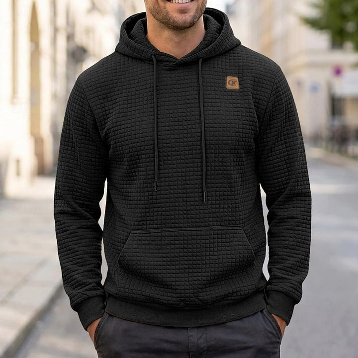 Merrick | Textured Hooded Pullover Hoodie