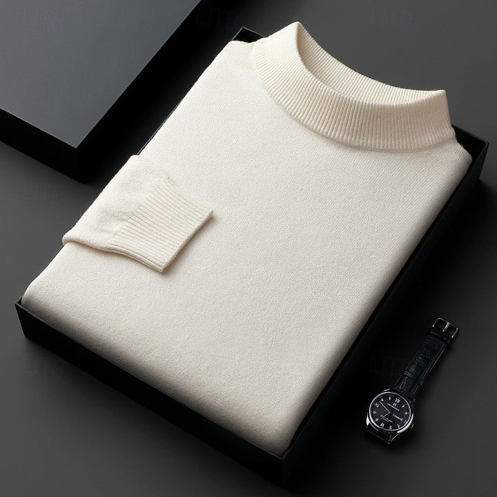 Garrett | Ribbed High-Neck Jumper