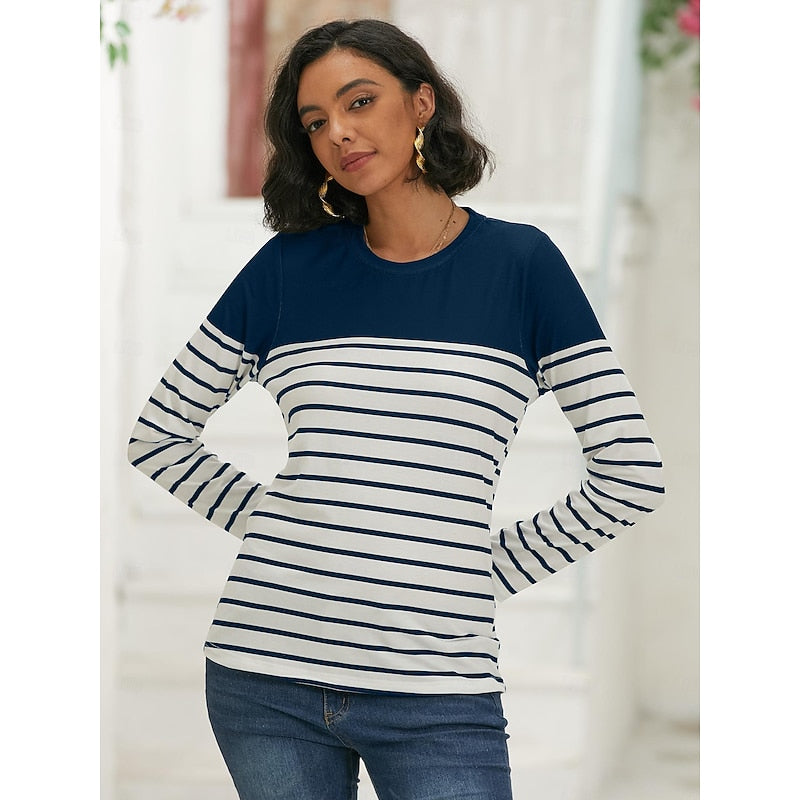 Adriana | Striped Long-Sleeve Top