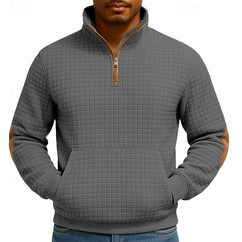 Walter | Textured Quarter-Zip Pullover