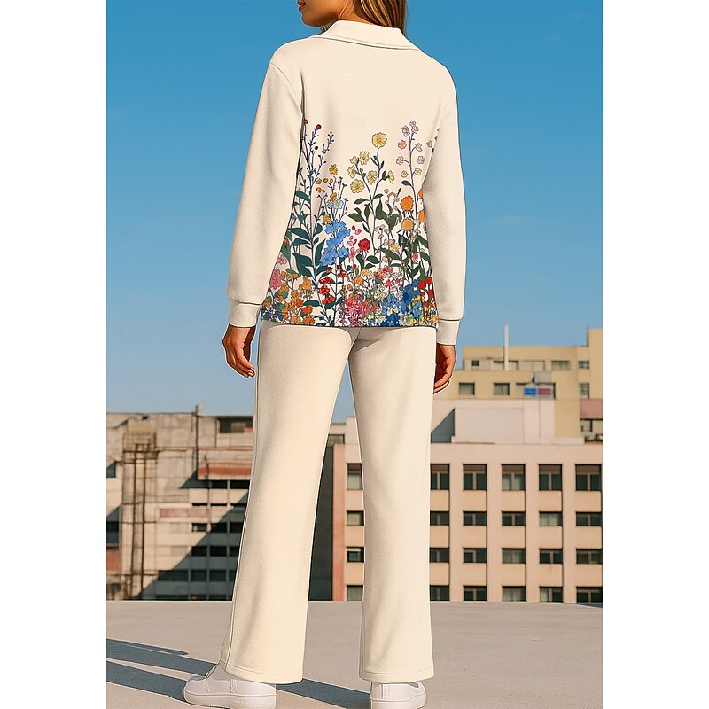 Joanna | Floral Collared Two-Piece Set