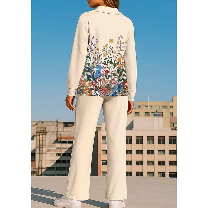 Joanna | Floral Collared Two-Piece Set