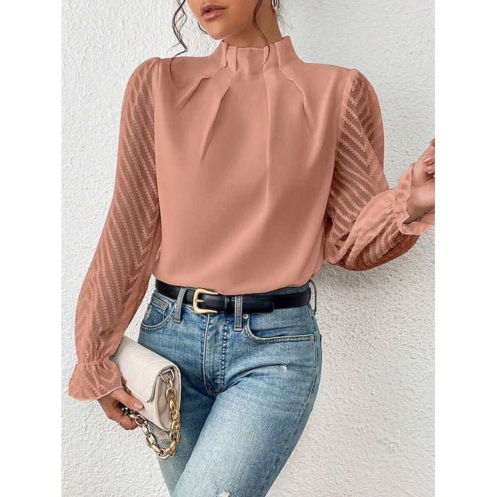 Maribel | Elegant High-Neck Blouse