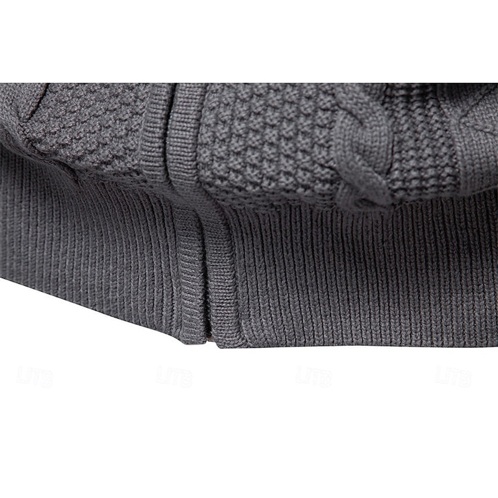 Clive | Cable-Knit Zip-Up Cardigan
