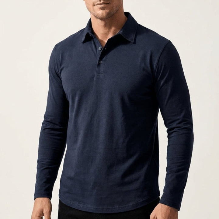 Callan | Casual Long Sleeve Collared Polo