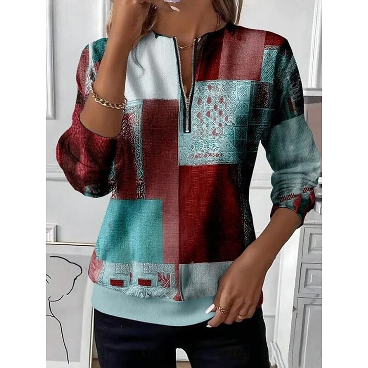 Odessa | Colour Block Zip Sweatshirt
