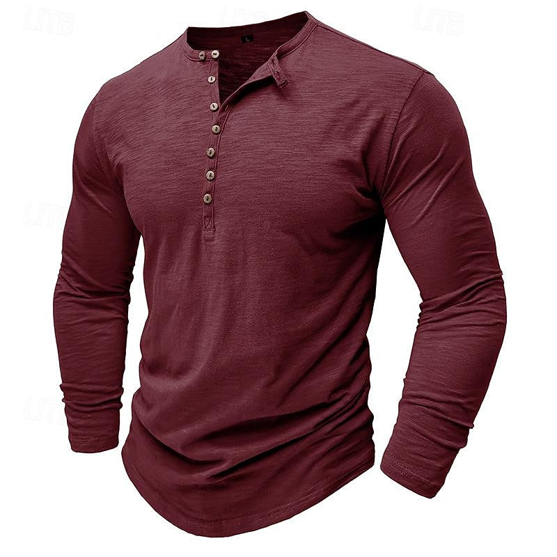 Nash | Classic Long-Sleeve Henley Shirt
