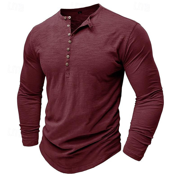 Nash | Classic Long-Sleeve Henley Shirt
