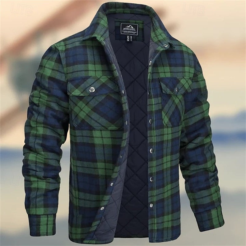Griffin | Quilted Check Shirt Jacket