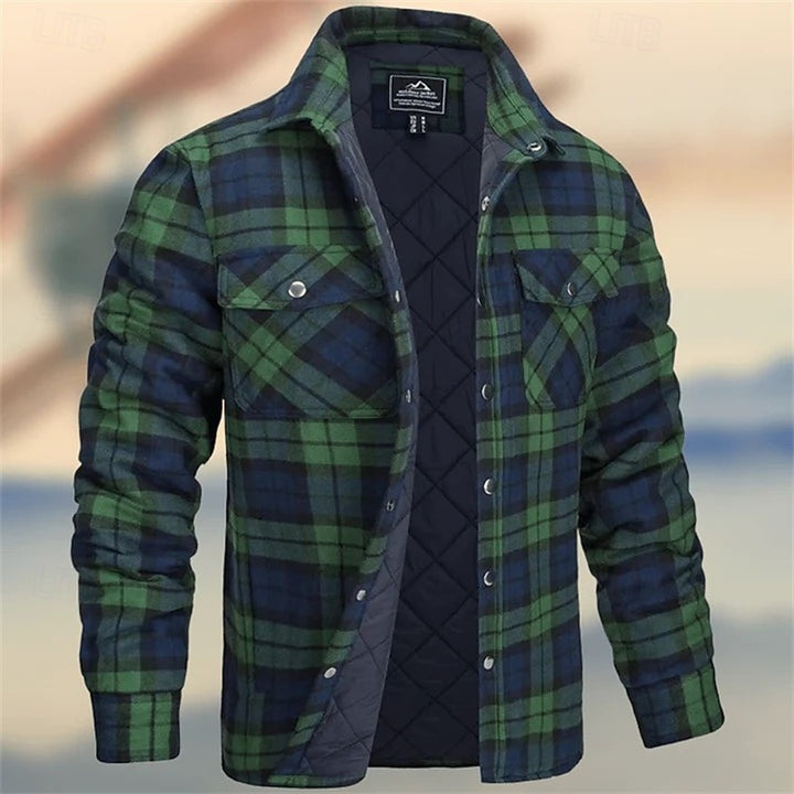 Griffin | Quilted Check Shirt Jacket
