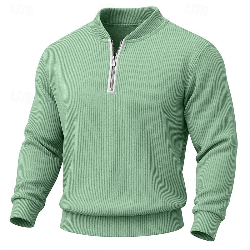 Corbin | Ribbed Quarter-Zip Pullover