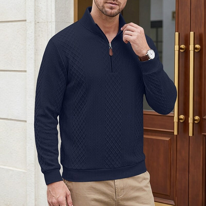 Graham | Textured Quarter-Zip Pullover