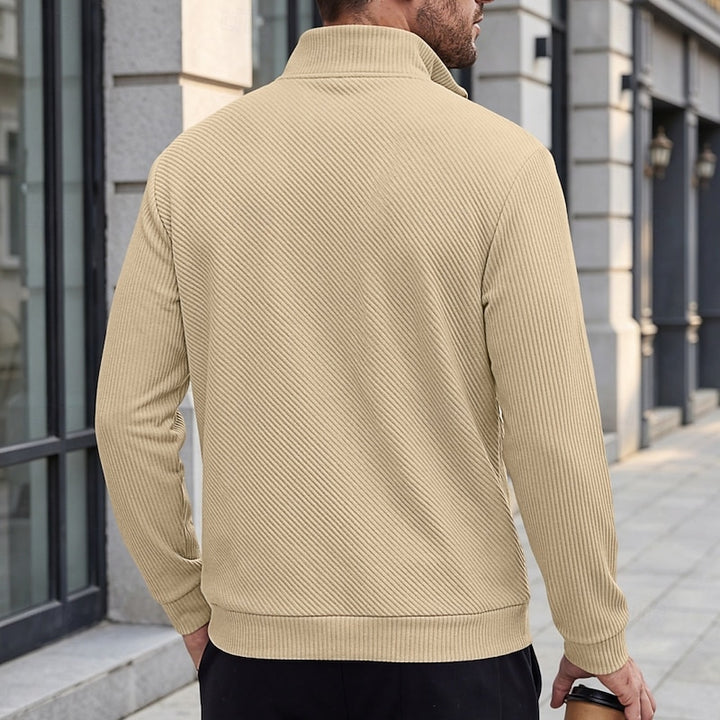 Grady | Textured Quarter-Zip Pullover