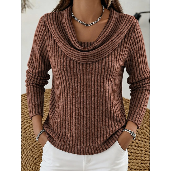 Lucinda | Cowl Neck Ribbed Jumper