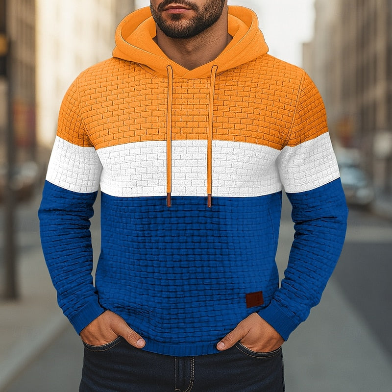 Emory | Colour-Block Hooded Pullover Hoodie