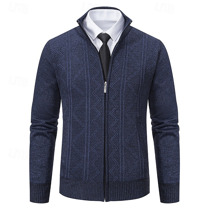 Fletcher | Textured Stand-Collar Cardigan