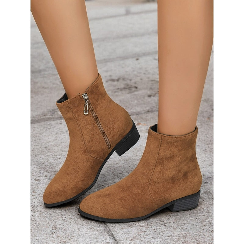 Hazel | Refined Block-Heel Ankle Boots