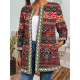 Saskia | Patterned Open-Front Jacket