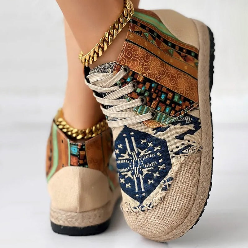 Georgia | Bohemian Patterned High-Top Sneakers