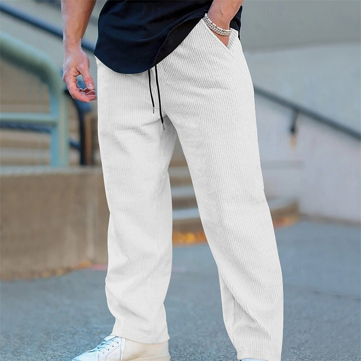 Dominic | Relaxed Ribbed Trousers