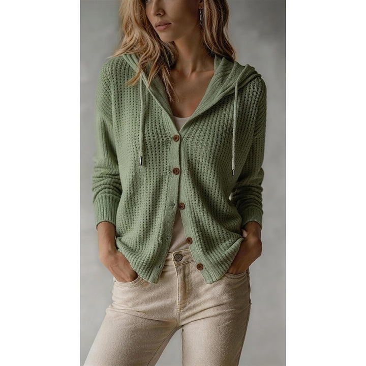 Genevieve | Ribbed Hooded Cardigan