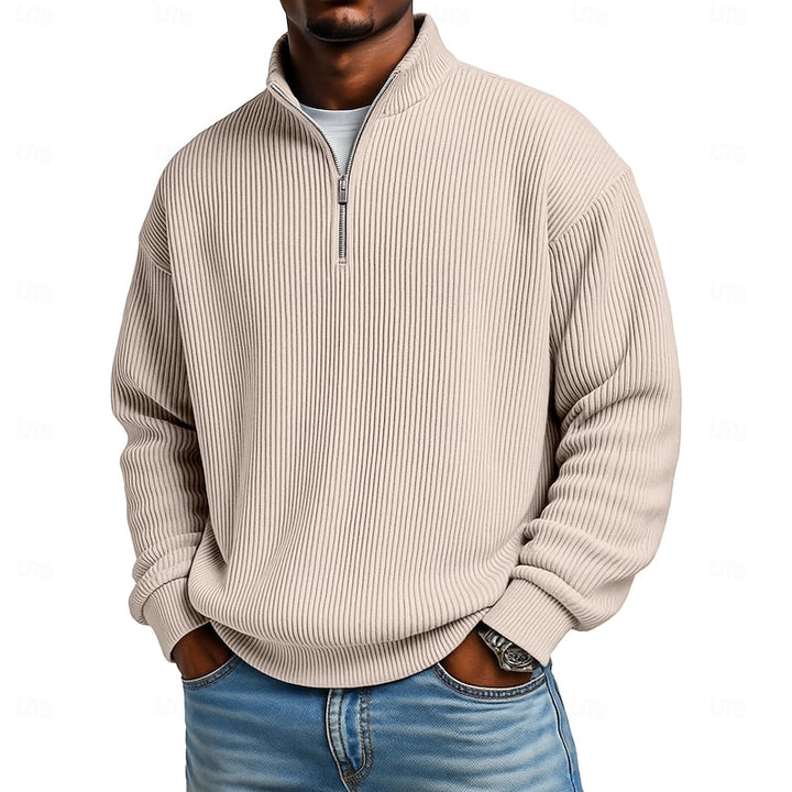 Nash | Ribbed Quarter-Zip Pullover