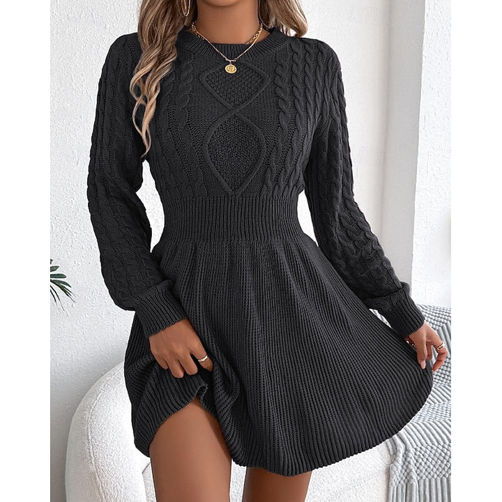 Harriet | Cable-Knit Christmas Sweater Dress
