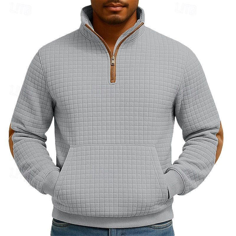 Walter | Textured Quarter-Zip Pullover
