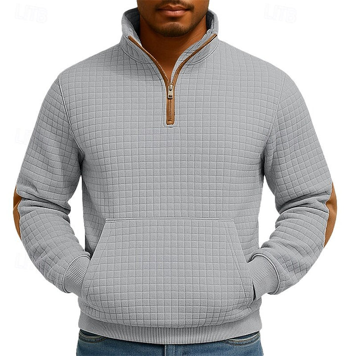 Walter | Textured Quarter-Zip Pullover