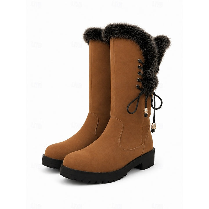 Meredith | Fur-Trimmed Knee-High Winter Boots