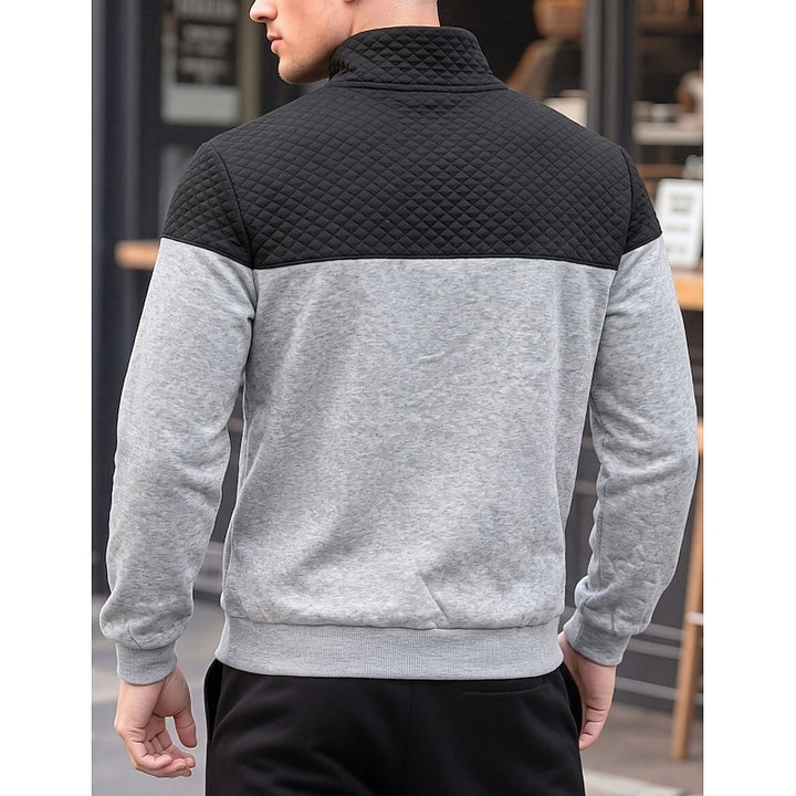 Harvey | Colour-Block Quarter-Zip Pullover