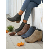Adrienne | Cutout Block-Heel Ankle Boots